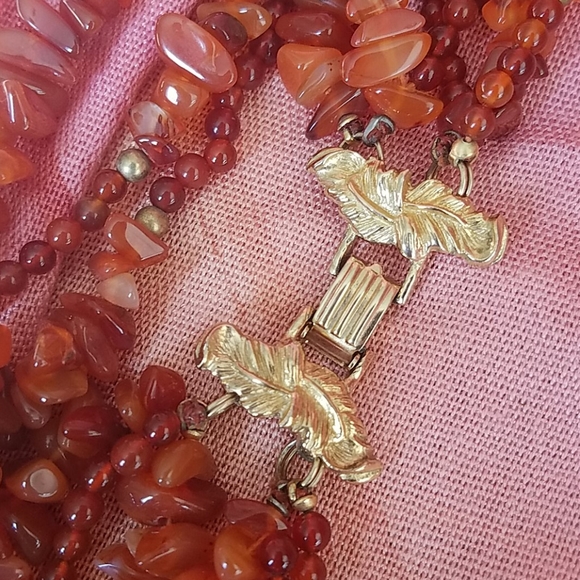 CARNELIAN TORSADE NECKLACE - Picture 4 of 5
